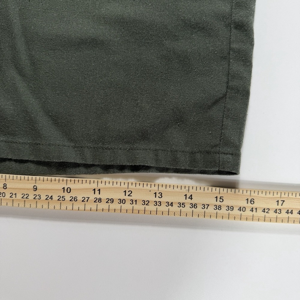 Linen blend lagenlook short overalls romper olive green boho 3XL - Picture 8 of 11